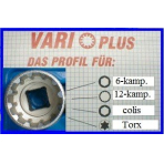 Galvučių komplektas 1/4" Varioplus" (4-14 mm)