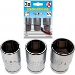 Galvučių rinkinys | 12,5 mm (1/2") | 15 - 17 - 19 mm | 3 vnt. (15125)