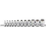 Galvučių rinkinys E-Tipas | 6.3 mm (1/4") / 10 mm (3/8") | 12 vnt. (2038)