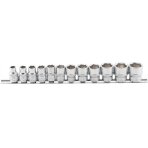 Galvučių rinkinys, šešiakampės | 10 mm (3/8") | 8 - 19 mm | 12 vnt. (9104)