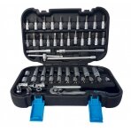 Galvučių su terkšle rinkinys | 6.3 mm (1/4") | 56 vnt. (KR141056)