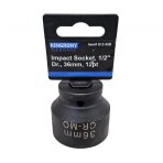 Galvutė smūginė | 12 kampų | 12,5 mm (1/2") | 36 mm (S12-36B) Galvutė smūginė | 12 kampų | 12,5 mm (1/2") | 36 mm (S12-36B)