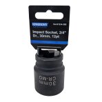 Galvutė smūginė | 12 kampų | 20 mm (3/4") | 30 mm (S34-30B) Galvutė smūginė | 12 kampų | 20 mm (3/4") | 30 mm (S34-30B)