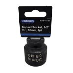 Galvutė smūginė šešiakampė | 12,5 mm (1/2") | 30 mm (S12-30) Galvutė smūginė šešiakampė | 12,5 mm (1/2") | 30 mm (S12-30)