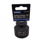 Galvutė smūginė šešiakampė | 12,5 mm (1/2") | 36 mm (S12-36) Galvutė smūginė šešiakampė | 12,5 mm (1/2") | 36 mm (S12-36)