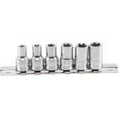 Galvučių komplektas T-Star Plus (Torx Plus) | 6.3 mm (1/4") | 6EP - 12EP | 6 vnt. (9588)