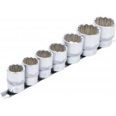 Galvučių rinkinys 12 kampų | 12,5 mm (1/2") | 20 - 32 mm | 7 vnt. (9109)