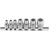 Galvučių rinkinys E-Tipas | 6.3 mm (1/4") / 10 mm (3/8") | E6 - E16 | 7 vnt. (2027)