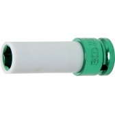 Galvutė smūginė ilga plonasienė | su plastikine apsauga | 12,5 mm (1/2") | 15 mm (7207)
