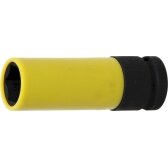 Galvutė smūginė ilga plonasienė | su plastikine apsauga | 12,5 mm (1/2") | 19 mm (7302)