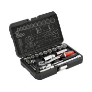 Galvučių ir įrankių rinkinys | 1/4", 3/8" | 34 vnt (YT-38700)