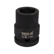 Galvutė smūginė šešiakampė | 12,5 mm (1/2") | 17 mm (YT-1007)