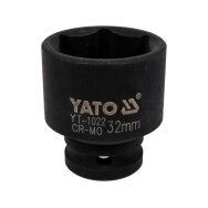Galvutė smūginė šešiakampė | 12,5 mm (1/2") | 32 mm (YT-1022)