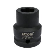 Galvutė smūginė šešiakampė | 20 mm (3/4") | 19 mm (YT-1070)