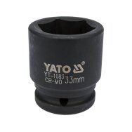 Galvutė smūginė šešiakampė | 20 mm (3/4") | 33 mm (YT-1083)