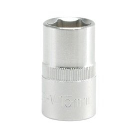 Galvutė 1/2", šešiakampė 15mm (YT-1208) Galvutė 1/2", šešiakampė 15mm (YT-1208)