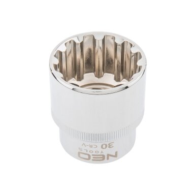 Galvutė dvylikakampė 1/2", 30mm, Galvutė dvylikakampė 1/2", 30mm,