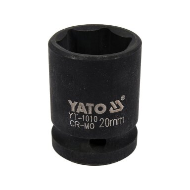 Galvutė smūginė šešiakampė | 12,5 mm (1/2") | 20 mm (YT-1010) Galvutė smūginė šešiakampė | 12,5 mm (1/2") | 20 mm (YT-1010)