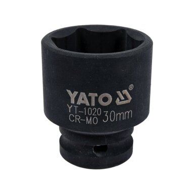 Galvutė smūginė šešiakampė | 12,5 mm (1/2") | 30 mm (YT-1020) Galvutė smūginė šešiakampė | 12,5 mm (1/2") | 30 mm (YT-1020)