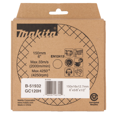 Galandimo diskas Makita B-51932, 150x16x12,7mm GC120 (Cu,Ni,Ms,Zn) 2 Galandimo diskas Makita B-51932, 150x16x12,7mm GC120 (Cu,Ni,Ms,Zn) 2