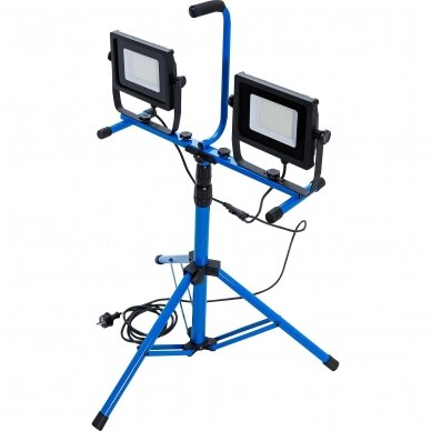 Galingas LED statybinis prožektorius BGS-technic, 2x 7000Lm 1 Galingas LED statybinis prožektorius BGS-technic, 2x 7000Lm 1