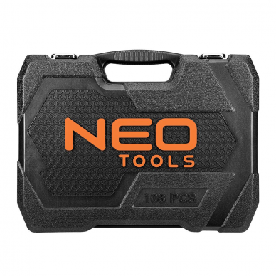 Galvučių ir įrankių rinkinys Neo Tools 10-212, 108 vnt, 1/2 , 1/4 9