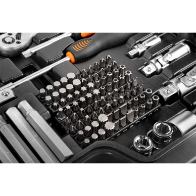 Galvučių ir įrankių rinkinys Neo Tools 10-218, 300 vnt, 1/2 , 3/8, 1/4 2