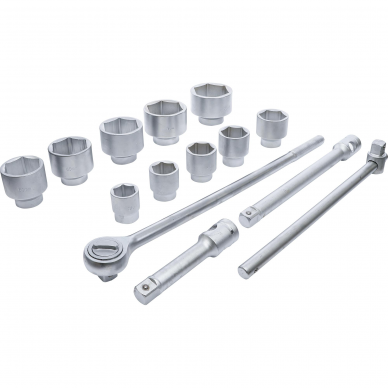 Galvučių ir rakto komplektas BGS-technic, 25 mm (1"), 36-80 mm, 15 vnt. 1 Galvučių ir rakto komplektas BGS-technic, 25 mm (1"), 36-80 mm, 15 vnt. 1