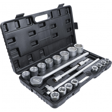 Galvučių ir rakto komplektas BGS-technic, 20 mm (3/4"), 19-50 mm, 20 vnt. Galvučių ir rakto komplektas BGS-technic, 20 mm (3/4"), 19-50 mm, 20 vnt.