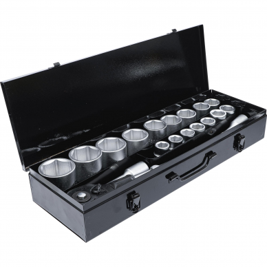 Galvučių ir rakto komplektas BGS-technic, 20 mm (3/4"), 19-50 mm, 20 vnt. Galvučių ir rakto komplektas BGS-technic, 20 mm (3/4"), 19-50 mm, 20 vnt.