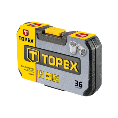 Galvučių ir raktų komplektas  1/4" CV, 36 vnt. 1