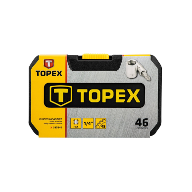 Galvučių ir raktų komplektas 1/4" CV, 46 vnt. 6