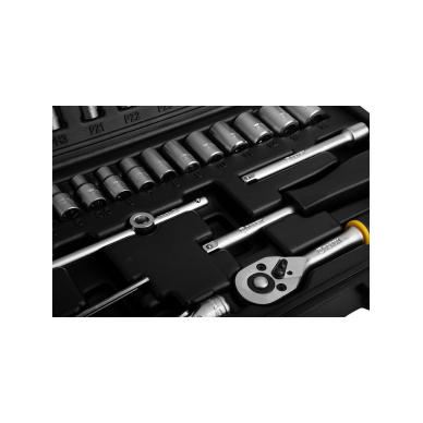 Galvučių ir raktų komplektas 1/4" CV, 46 vnt. 8