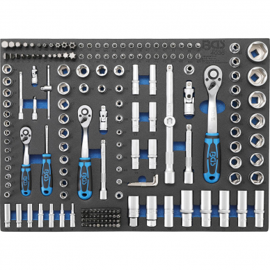 Galvučių rinkinys BGS-technic, 6.3 mm (1/4") / 10 mm (3/8") / 12,5 mm (1/2"), 192 vnt. Galvučių rinkinys BGS-technic, 6.3 mm (1/4") / 10 mm (3/8") / 12,5 mm (1/2"), 192 vnt.