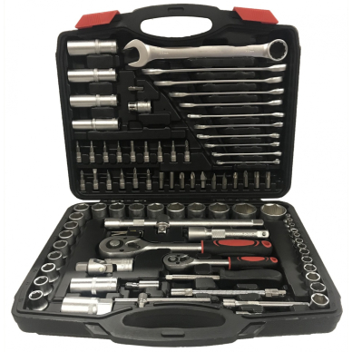 Galvučių ir raktų rinkinys | 1/4" + 1/2" | 94 vnt. (SK0094) 3 Galvučių ir raktų rinkinys | 1/4" + 1/2" | 94 vnt. (SK0094) 3