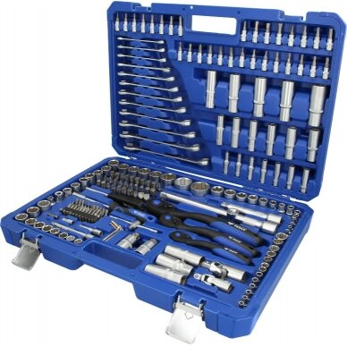 Galvučių komplektas, 216-vnt., 1/4", 3/8", 1/2", Brilliant Tools Galvučių komplektas, 216-vnt., 1/4", 3/8", 1/2", Brilliant Tools