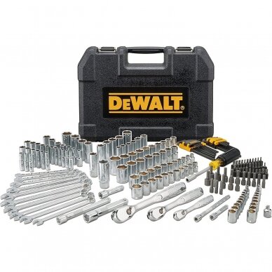 Galvučių, raktų ir antgalių rinkinys DeWalt DWMT81534-1, 205vnt, 1/2", 1/4", 3/8" Galvučių, raktų ir antgalių rinkinys DeWalt DWMT81534-1, 205vnt, 1/2", 1/4", 3/8"