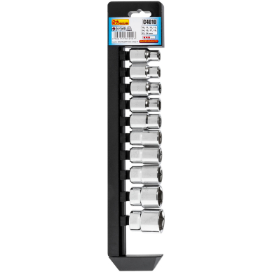 Galvučių rinkinys 10-24 mm. 1/2, 10 vnt. Galvučių rinkinys 10-24 mm. 1/2, 10 vnt.