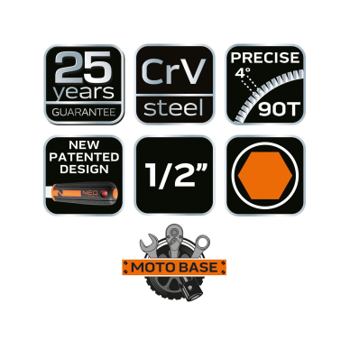 Galvučių rinkinys 1/2", 58 vnt. 8