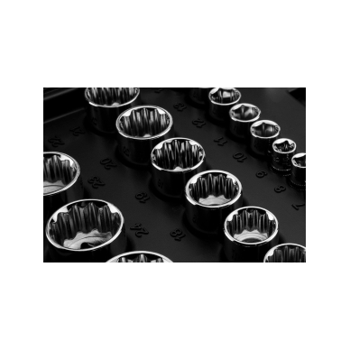 Galvučių rinkinys 1/2&quot; ir 1/4&quot;   86 dalys 5