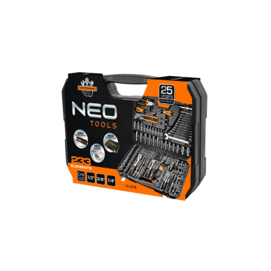 Galvučių rinkinys 1/4", 3/8", 1/2", 233 vnt. 1 Galvučių rinkinys 1/4", 3/8", 1/2", 233 vnt. 1