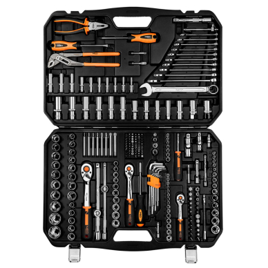 Galvučių rinkinys 1/4", 3/8", 1/2", 233 vnt. 4 Galvučių rinkinys 1/4", 3/8", 1/2", 233 vnt. 4