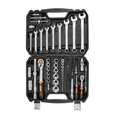 Galvučių rinkinys 82 vnt. rinkinys, 1/2", 1/4" 1 Galvučių rinkinys 82 vnt. rinkinys, 1/2", 1/4" 1