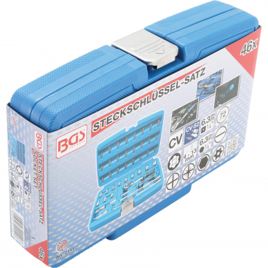 Galvučių su terkšle rinkinys BGS-TECHNIC 6.3 mm (1/4"), 46 vnt. 1 Galvučių su terkšle rinkinys BGS-TECHNIC 6.3 mm (1/4"), 46 vnt. 1