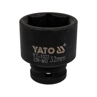 Galvutė smūginė šešiakampė | 12,5 mm (1/2") | 32 mm (YT-1022)