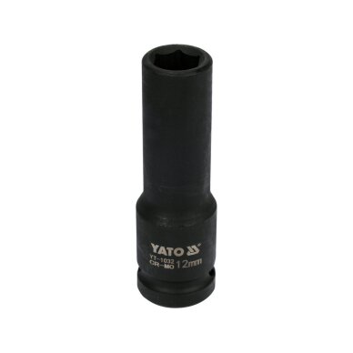 Galvutė smūginė šešiakampė ilga | 12,5 mm (1/2") | 12 mm (YT-1032)