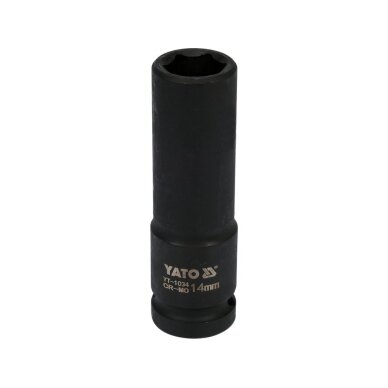 Galvutė smūginė šešiakampė ilga | 12,5 mm (1/2") | 14 mm (YT-1034)