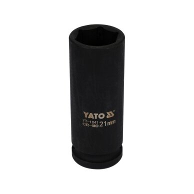 Galvutė smūginė šešiakampė ilga | 12,5 mm (1/2") | 21 mm (YT-1041)