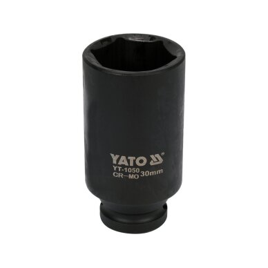 Galvutė smūginė šešiakampė ilga | 12,5 mm (1/2") | 30 mm (YT-1050)