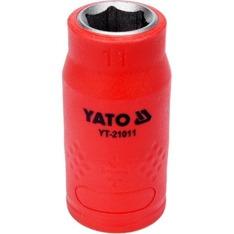 Galvutė izoliuota 11 mm, 3/8" VDE (YT-21011) Galvutė izoliuota 11 mm, 3/8" VDE (YT-21011)